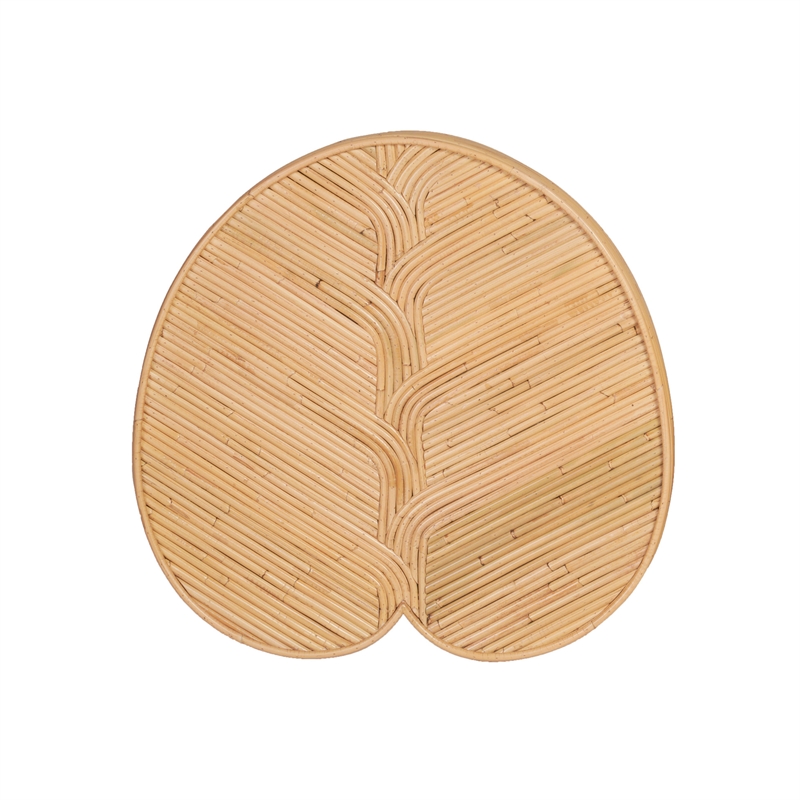 Pemberly Row Handmade Contemporary Tall Lilypad Rattan Side Table