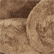 Pemberly Row Transitional Dark Taupe Vegan Shearling Accent Chair