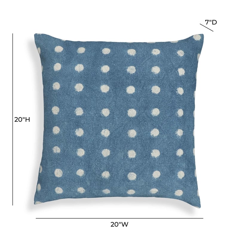 Pemberly Row Contemporary Indigo Dots Cotton 20