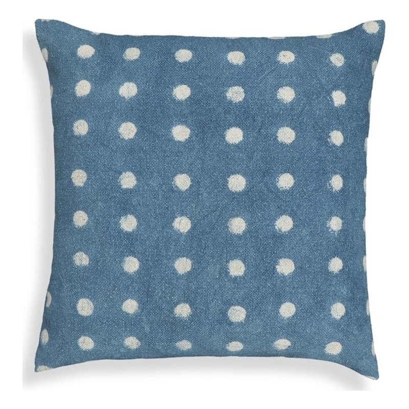 Pemberly Row Contemporary Indigo Dots Cotton 20