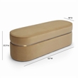 Pemberly Row Handmade Modern / Contemporary Honey Velvet Bench