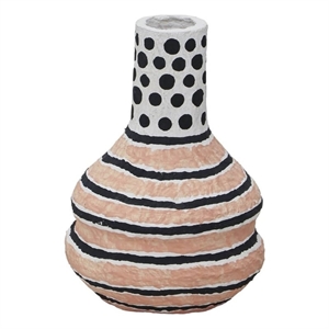 Pemberly Row Transitional Cotton Mache Vase in Modernist Print