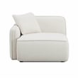 Pemberly Row Sand Upcycled Linen Left-Arm Facing Corner Chair