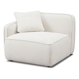 Pemberly Row Sand Upcycled Linen Left-Arm Facing Corner Chair