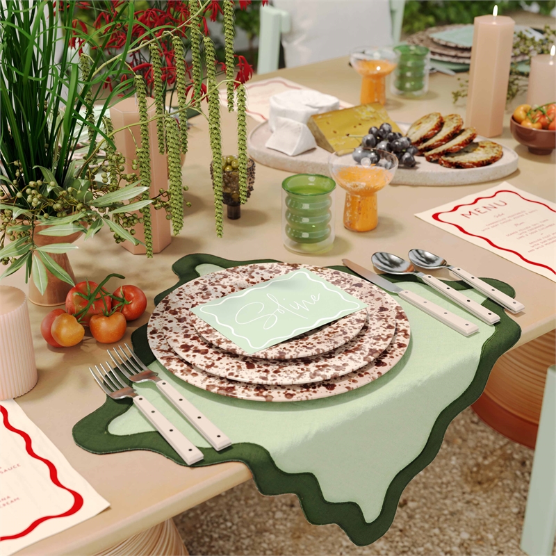 Pemberly Row Cream and Stainless Steel Flatware - Set of 20 Pieces