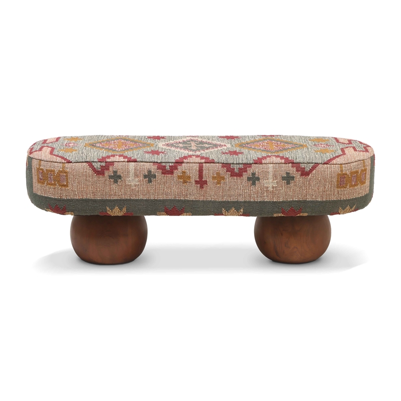 Pemberly Row Modern / Contemporary Textured Wool Upholstered Bench