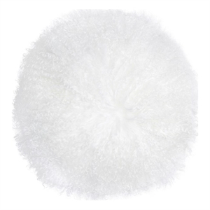 Pemberly Row 16x16&quot Round Transitional Fabric Pillow in White