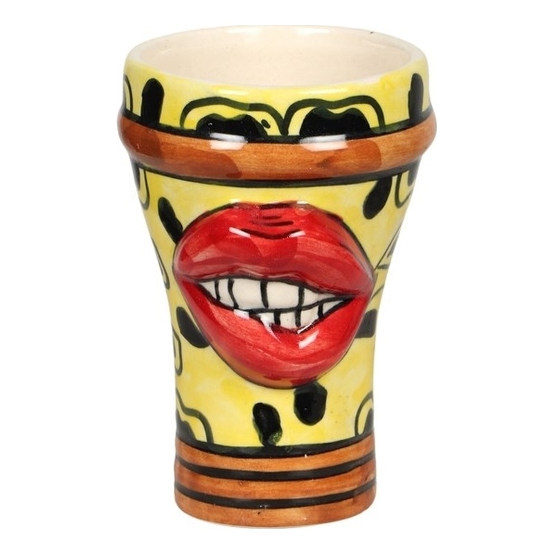 Pemberly Row Transitional 'Flirty' Ceramic Glasses - Set of 4