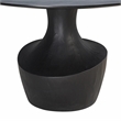 Pemberly Row Contemporary Black Acacia & Faux Plaster Dining Table