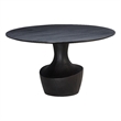 Pemberly Row Contemporary Black Acacia & Faux Plaster Dining Table