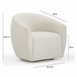 Pemberly Row Modern / Contemporary Cream Velvet Swivel Chair