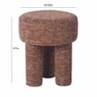 Pemberly Row Handmade Transitional Sedona Brown Knubby Stool