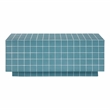 Pemberly Row Contemporary Blue Tile Indoor / Outdoor Coffee Table