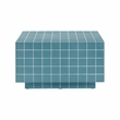 Pemberly Row Contemporary Blue Tile Indoor / Outdoor Coffee Table