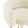 Pemberly Row Handmade Contemporary Cream Velvet Counter Stool