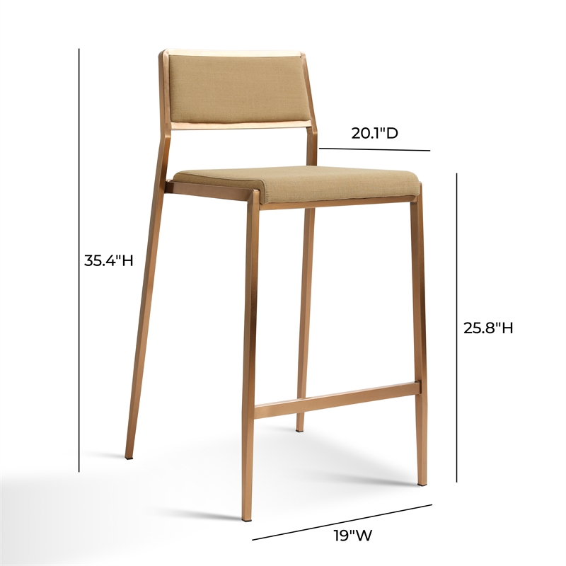 Pemberly Row Contemporary Tan Basketweave Stackable Stool - Set of 2