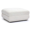 Pemberly Row Contemporary Upholstered Cream Chenille Modular Ottoman