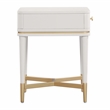 Pemberly Row Handmade Modern Transitional Cream Wooden Nightstand