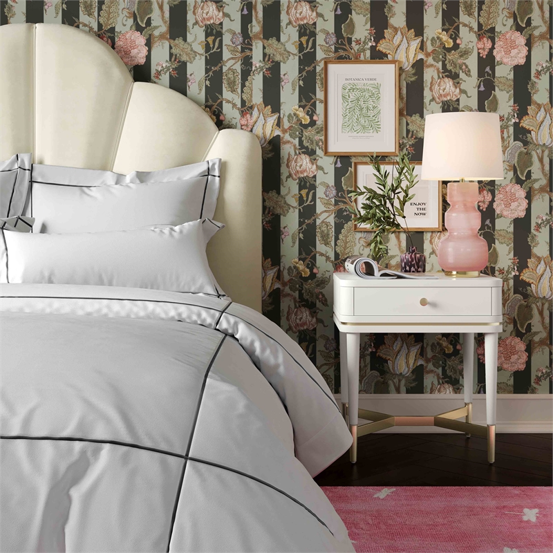 Pemberly Row Handmade Modern Transitional Cream Wooden Nightstand