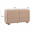 Pemberly Row Handmade Modern / Contemporary Taupe 6-Drawer Dresser