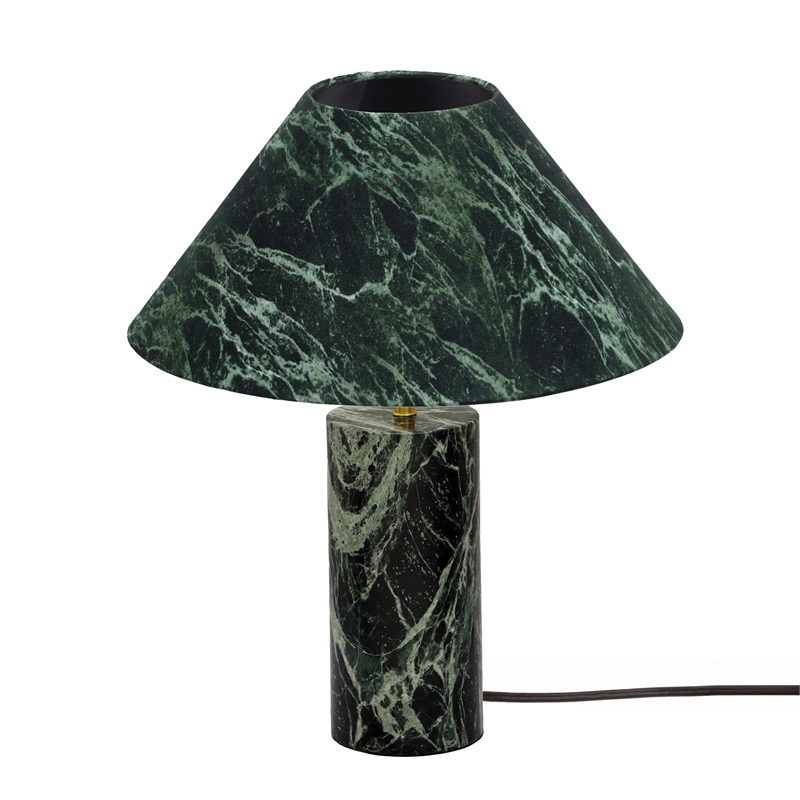 Pemberly Row Modern / Contemporary Spider Green Marble Table Lamp