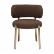 Pemberly Row Contemporary Chocolate Brown Boucle Dining Chair