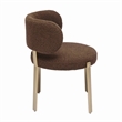 Pemberly Row Contemporary Chocolate Brown Boucle Dining Chair