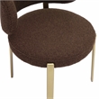 Pemberly Row Contemporary Chocolate Brown Boucle Dining Chair
