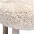 Pemberly Row Contemporary Natural Vegan Shearling Accent Chair