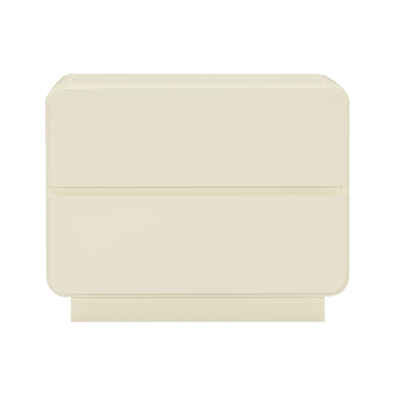 Pemberly Row Handmade Modern Modern Transitional Cream Nightstand