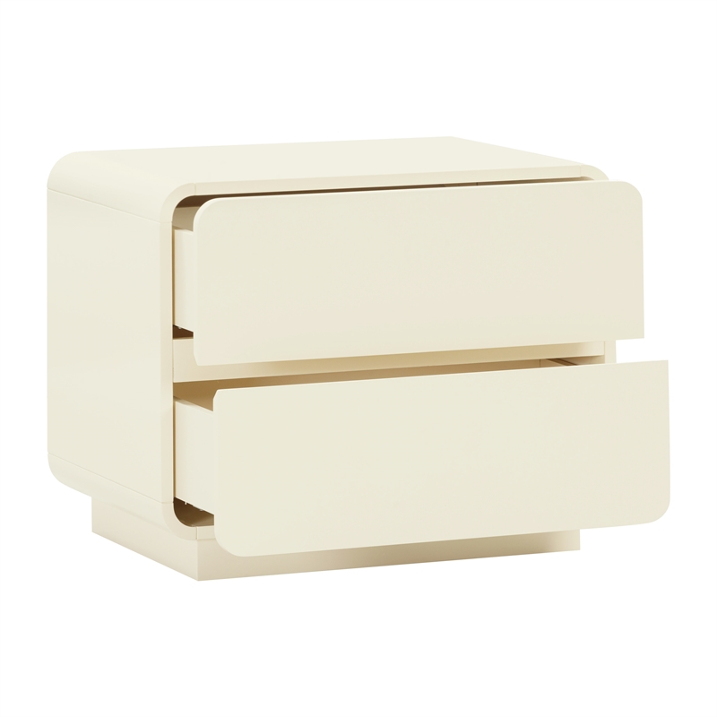 Pemberly Row Handmade Modern Modern Transitional Cream Nightstand