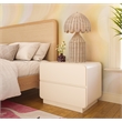 Pemberly Row Handmade Modern Modern Transitional Cream Nightstand