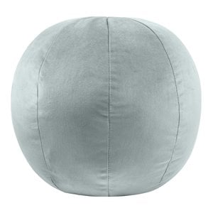 Pemberly Row 9x9&quot Transitional Velvet Upholstered Pillow in Sea Blue