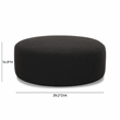 Pemberly Row Contemporary Black Finish Boucle Ottoman - 39.2