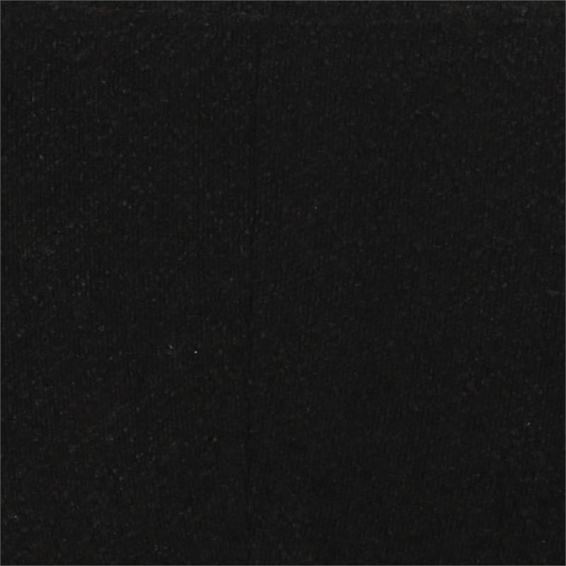 Pemberly Row Contemporary Black Finish Boucle Ottoman - 39.2
