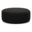 Pemberly Row Contemporary Black Finish Boucle Ottoman - 39.2
