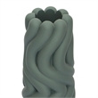 Pemberly Row Decorative Transitional Green Matte Concrete Vase