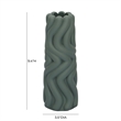 Pemberly Row Decorative Transitional Green Matte Concrete Vase