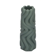 Pemberly Row Decorative Transitional Green Matte Concrete Vase