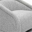 Pemberly Row Handmade Modern / Contemporary Gray Boucle Swivel Chair