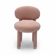 Pemberly Row Contemporary Rose Pink Performance Boucle Side Chair