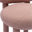 Pemberly Row Contemporary Rose Pink Performance Boucle Side Chair