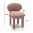 Pemberly Row Contemporary Rose Pink Performance Boucle Side Chair