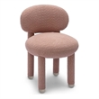 Pemberly Row Contemporary Rose Pink Performance Boucle Side Chair