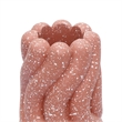 Pemberly Row Decorative Transitional Handcrafted Speckled Salmon Pink Vase