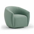 Pemberly Row Modern / Contemporary Sea Blue Velvet Swivel Chair