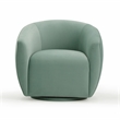 Pemberly Row Modern / Contemporary Sea Blue Velvet Swivel Chair