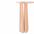 Pemberly Row Contemporary Peach Rose Steel Glossy Console Table