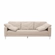 Pemberly Row Handmade Transitional Beige Textured Velvet Lounge Sofa