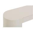 Pemberly Row Contemporary Cream High Gloss Console Table - 50